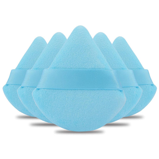 Powder Puff Daubigny 6 PCS Makeup Puff Face Soft Triangle Powder Puffs for Loose Powder Mineral Powder Body Powder Velour Cosmetic Foundation Sponges Blender Beauty Makeup Tools(Blue)