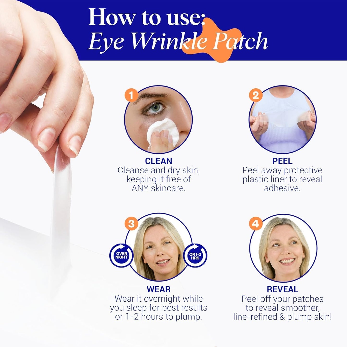 Wrinkles Schminkles Under Eye Patches - Rejuvenate Wrinkles with Medical Grade Silicone Reusable Anti-Wrinkle Patches for Under Eye Treatment, Banish Dark Circles (3 Pairs)