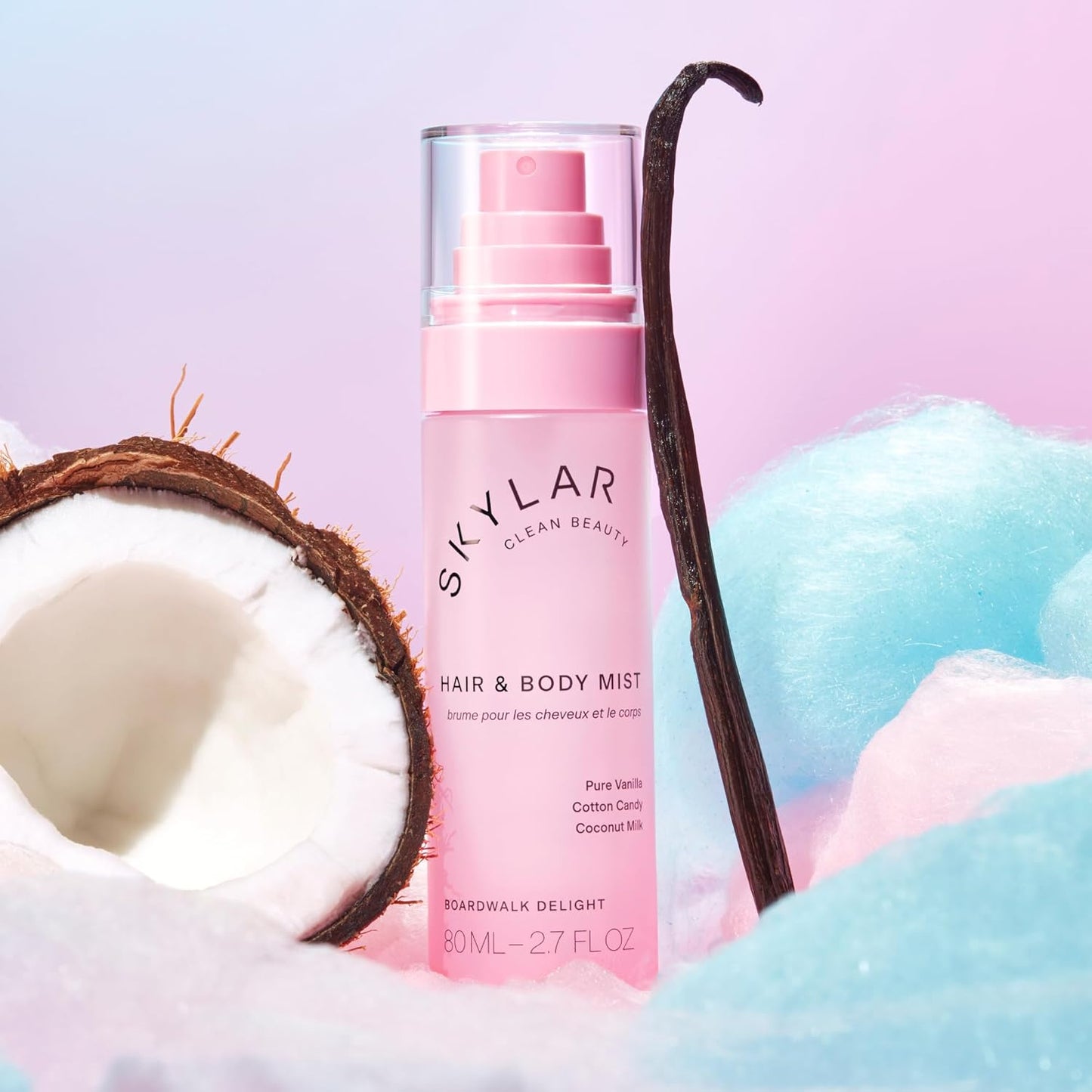 Skylar Boardwalk Delight Hair & Body Mist | Hypoallergenic & Clean Fragrance | Vegan, Cruelty Free, and Safe For Sensitive Skin | 80 ML, 2.7 Fl Oz