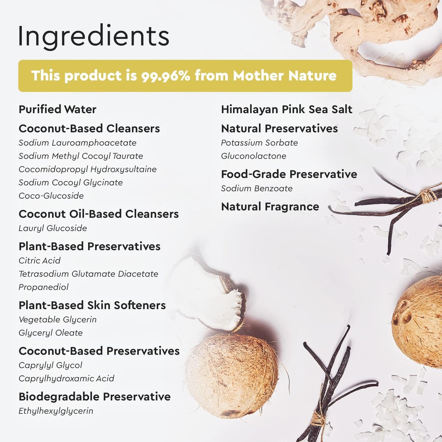 Puracy Body Wash, Natural Body Wash, 98.6% Pure Plant Ingredients, Moisturizing Shower Gel for Women Men Kids, Body Soap for Dry Sensitive Skin. Gently Scented with Coconut & Vanilla 12 Oz