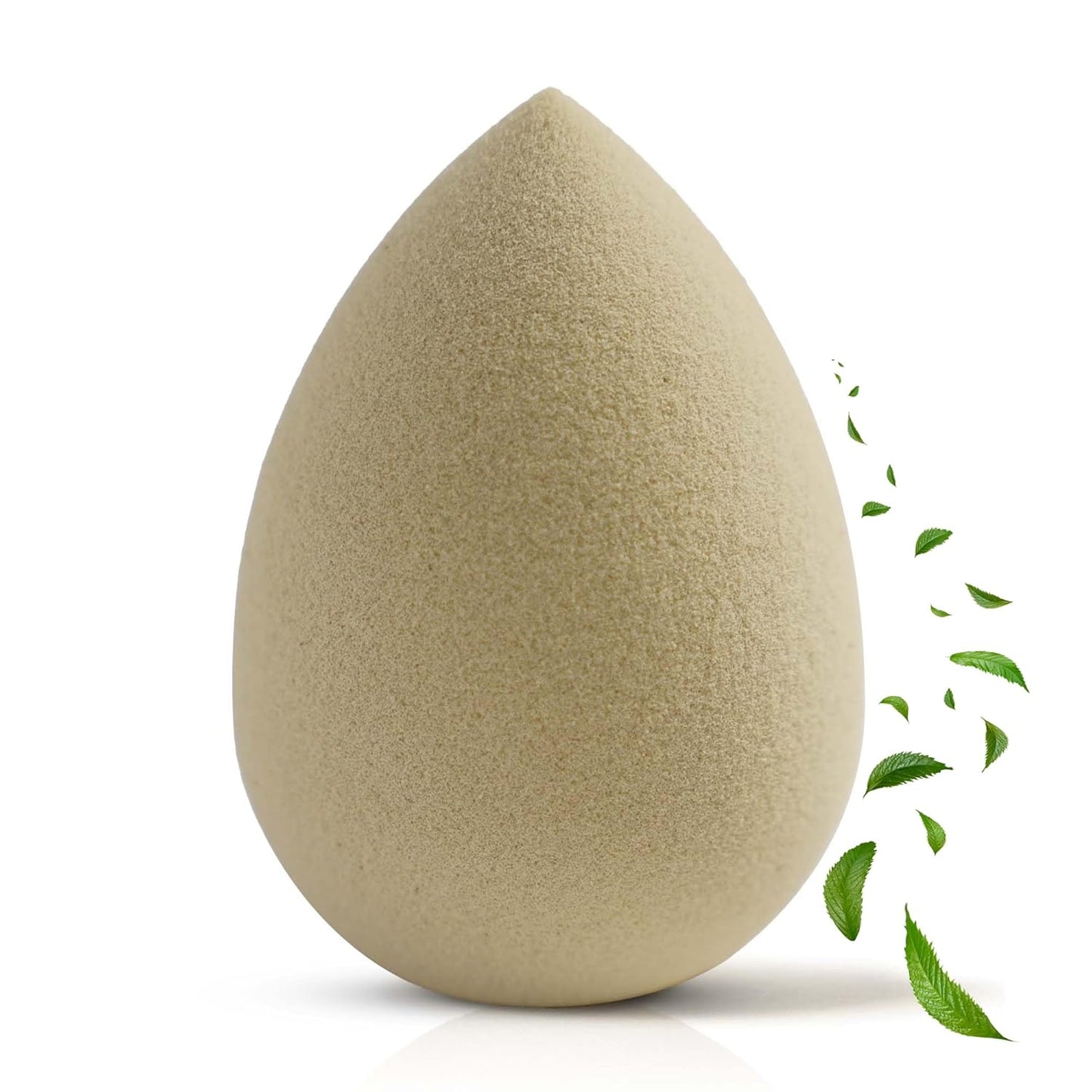 Green Tea Beauty Sponge - Plant-Based, Eco-Friendly, Cruelty-Free, Dye-Free & Latex-Free Blender, Biodegradable & Vegan Makeup Sponge, Makeup Blender, Perfect for Liquid & Powder (1 Count)