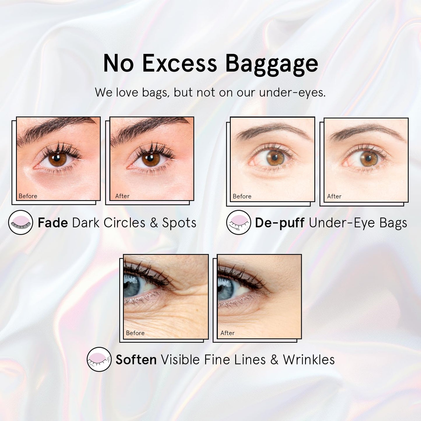 grace & stella Peptide Under Eye Patches with Niacinamide & Rice Extract - Firming Eye Masks for Dark Circles and Puffiness - Gel Mask for Firmer-Looking Skin - Vegan, Cruelty-Free (White, 24 Pairs)