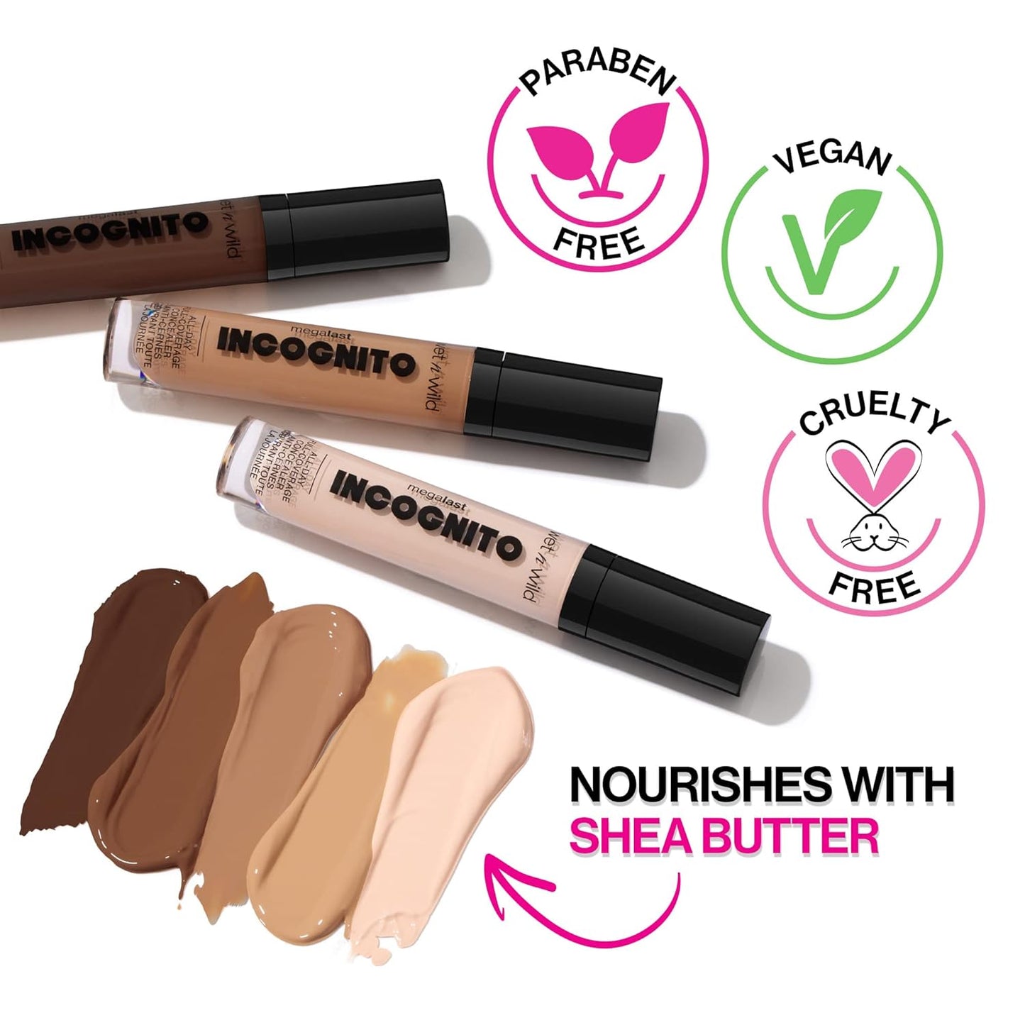 wet n wild Mega Last Incognito AllDay Full Coverage Concealer, Fair, 0.18 Ounce
