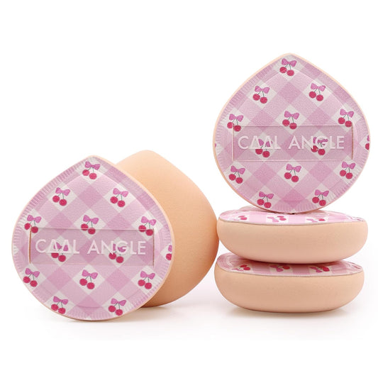 5Pcs Cherry Pink Makeup Sponge For Foundation Concealer And Powder, latex free Blender Sponge For Natural And Easy Makeup Soft Long-lasting And Beginner-friendly, Medium