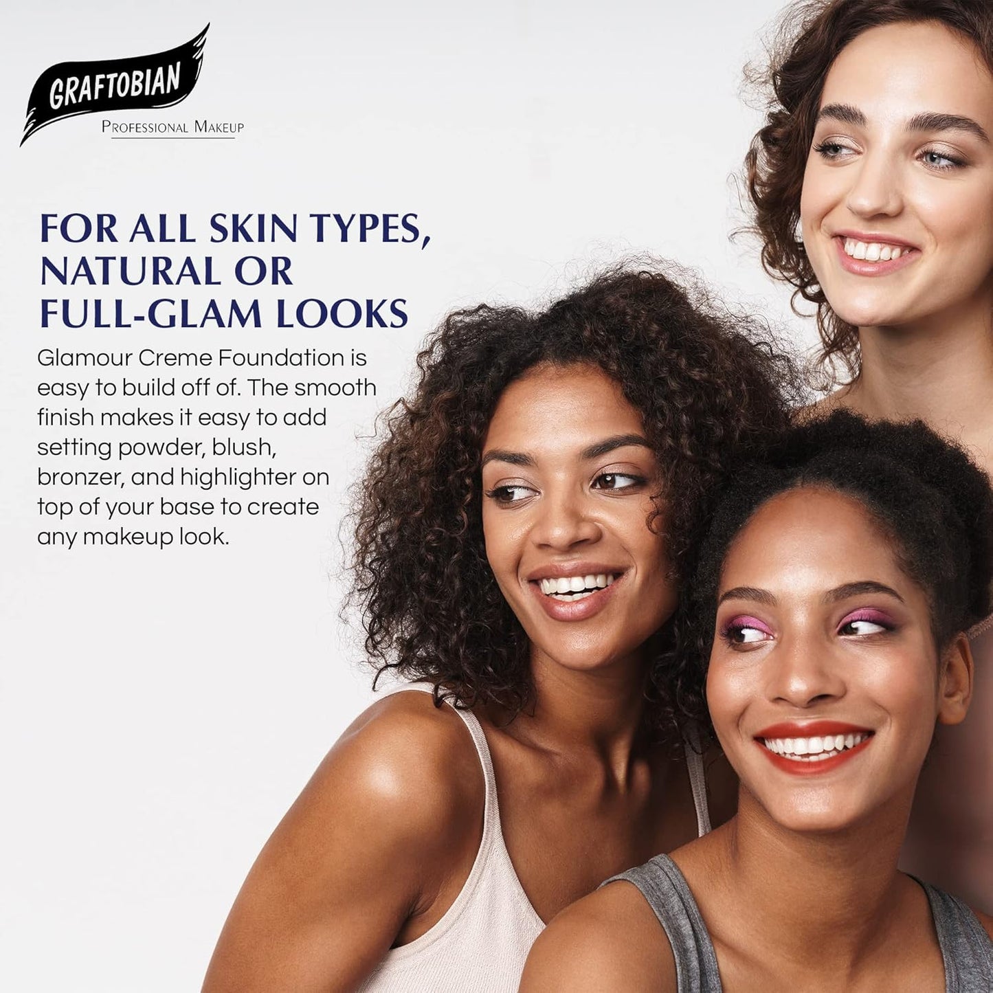 Graftobian HD Glamour Crème Foundation 1/2oz, Weightless Full Coverage Makeup, 65 Inclusive Shades, For All Skin Types, Natural or Full-Glam Looks, For Professionals and Beginners, Vienna Rose
