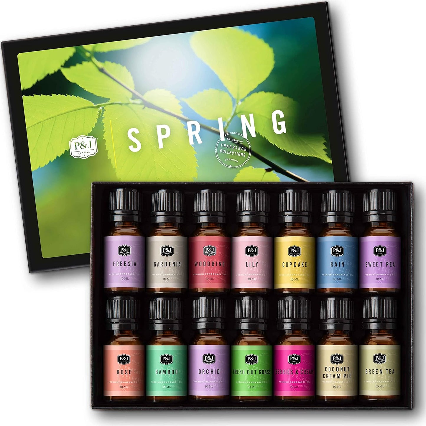 P&J Trading Spring Set of 14 Fragrance Oils - Scents for Candle Making, Soap Making Supplies, Diffuser Oils