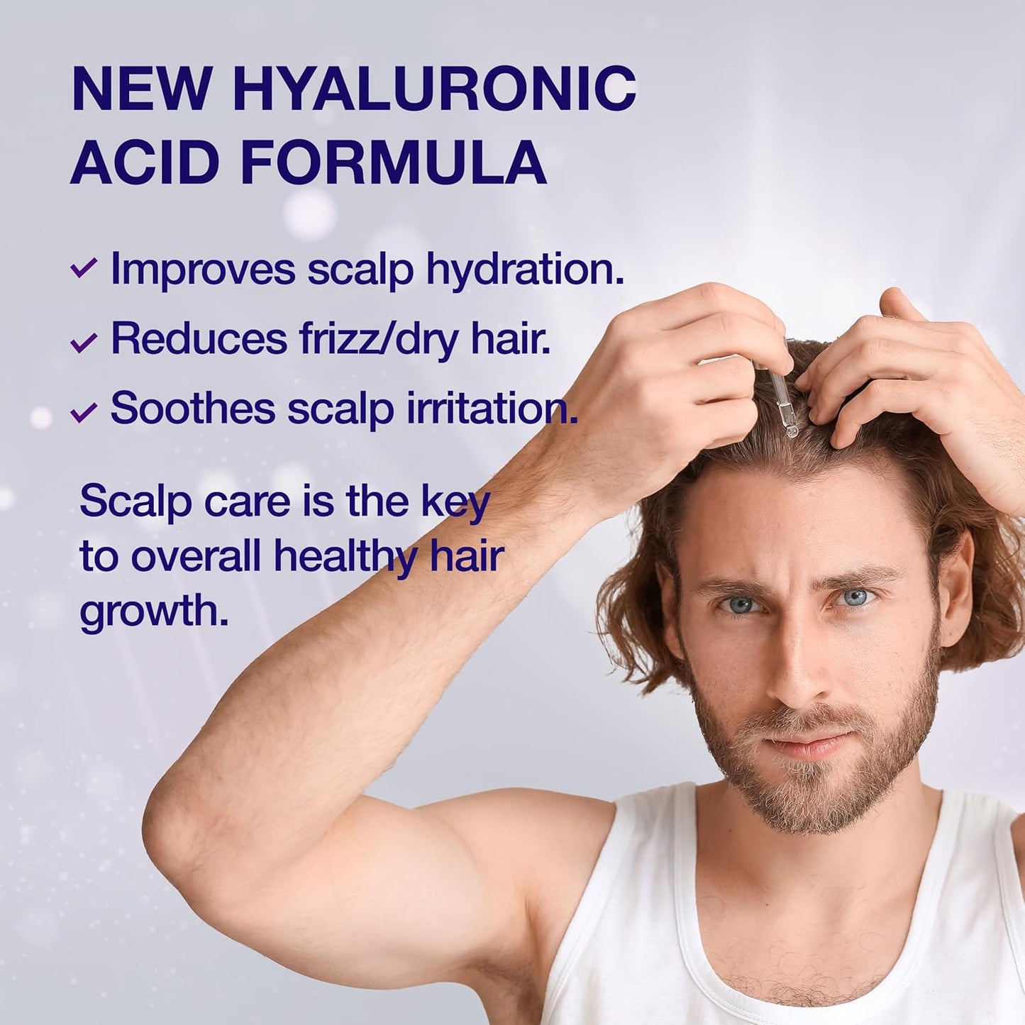 "Guyology Labs Biotin Hair Growth Serum for Men, Women & All Types of Hair - DHT Blocker & Scalp Serum - Hyaluronic Acid, Citrus - Anti Thinning Hair - Anti Hair Loss - Hair Regrowth - Made in USA"