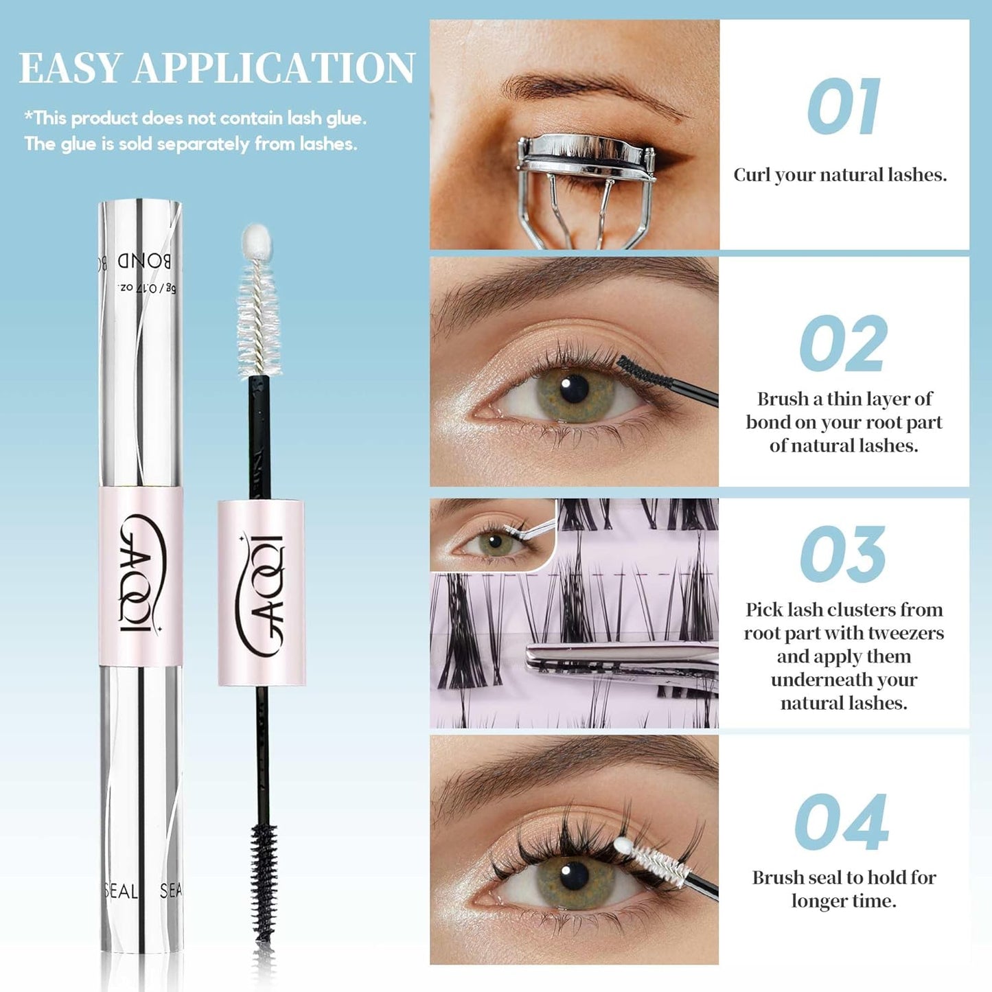 GAQQI Lash Clusters Manga Eyelash Clusters 10-14mm Wet Look Spiky Cluster Lashes 120PCS, Cluster Eyelash Extensions C Curl, Invisible Band Ultra-thin & Soft Clear Band False Lashes (HEROINE)