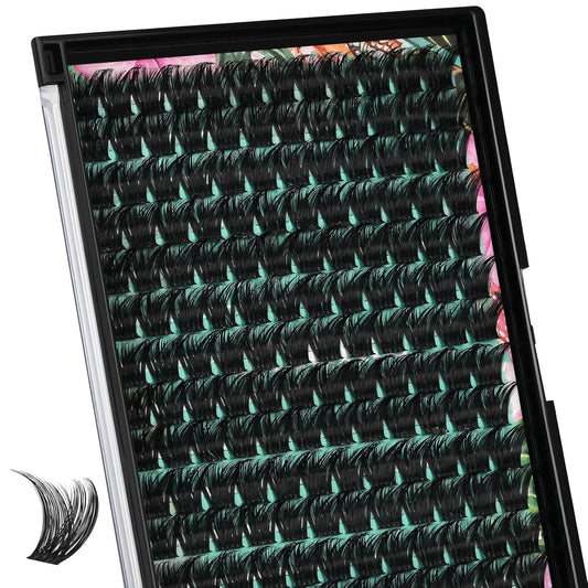 Lash Clusters Wet Look 168Pcs Eyelash Cluster Ultra-Thin Lash Band Eyelashes Extensions Spiky Anime Wide Span Lashes(Tulip,C-12mm)