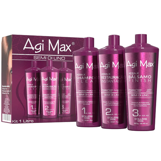 Brazilian Keratin Hair Treatment Kit 1000ml - 3 Steps - The Best Straightening!