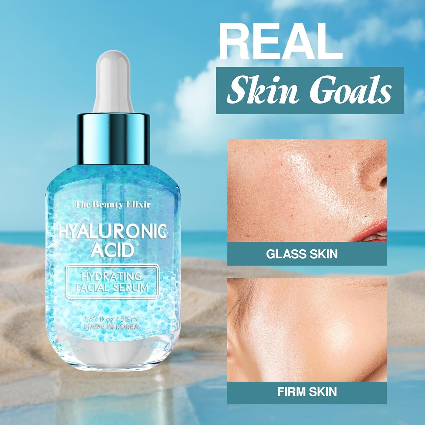 Hyaluronic Acid Serum For Face - Ultra Hydrating, Restores, Smooths & Reduces Wrinkles - Dermatologist Tested, Natural Ingredients, Clean Beauty - Korean Skin Care - 1.69 Fl. Oz
