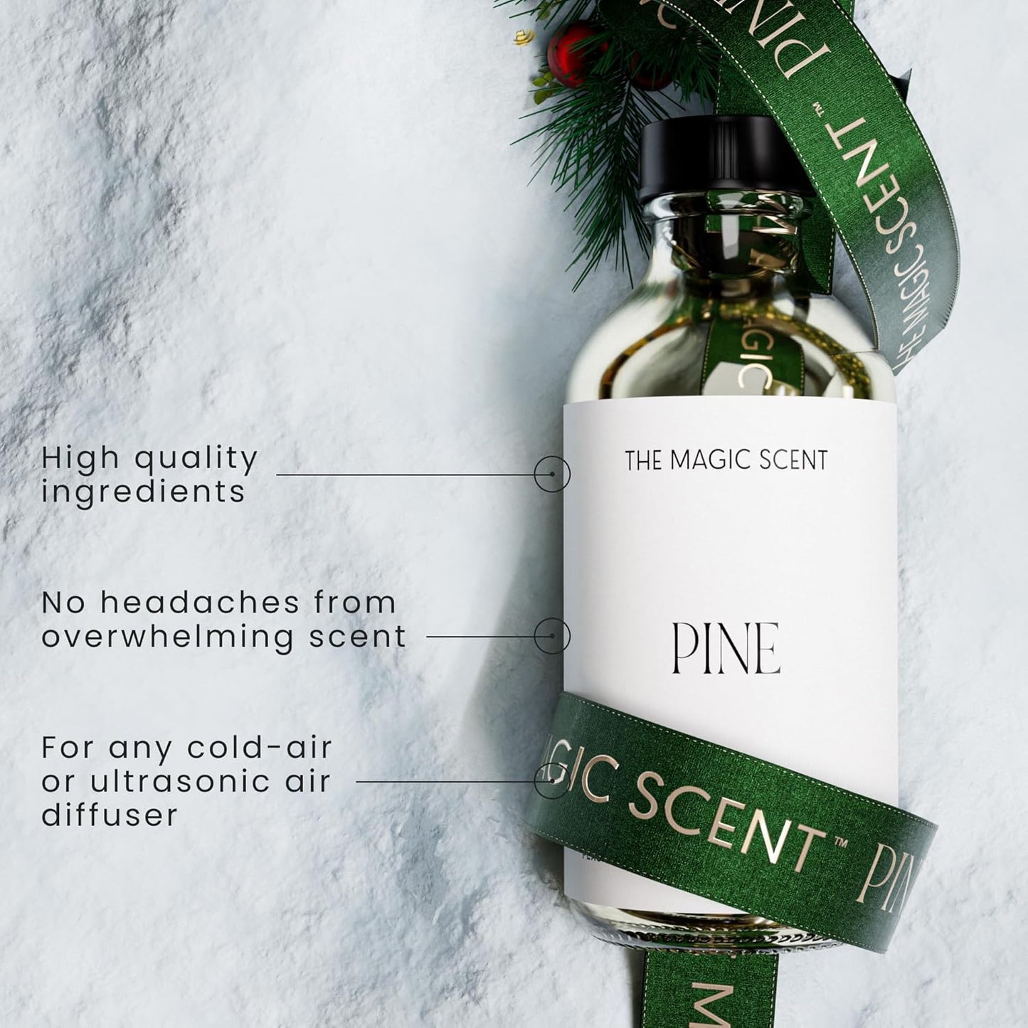 Pine Aroma Oil - Diffuser Scent - Cold-Air & Ultrasonic Diffuser Oil - Pine Essential Aromatherapy - 8.5 fl oz, 250 mL