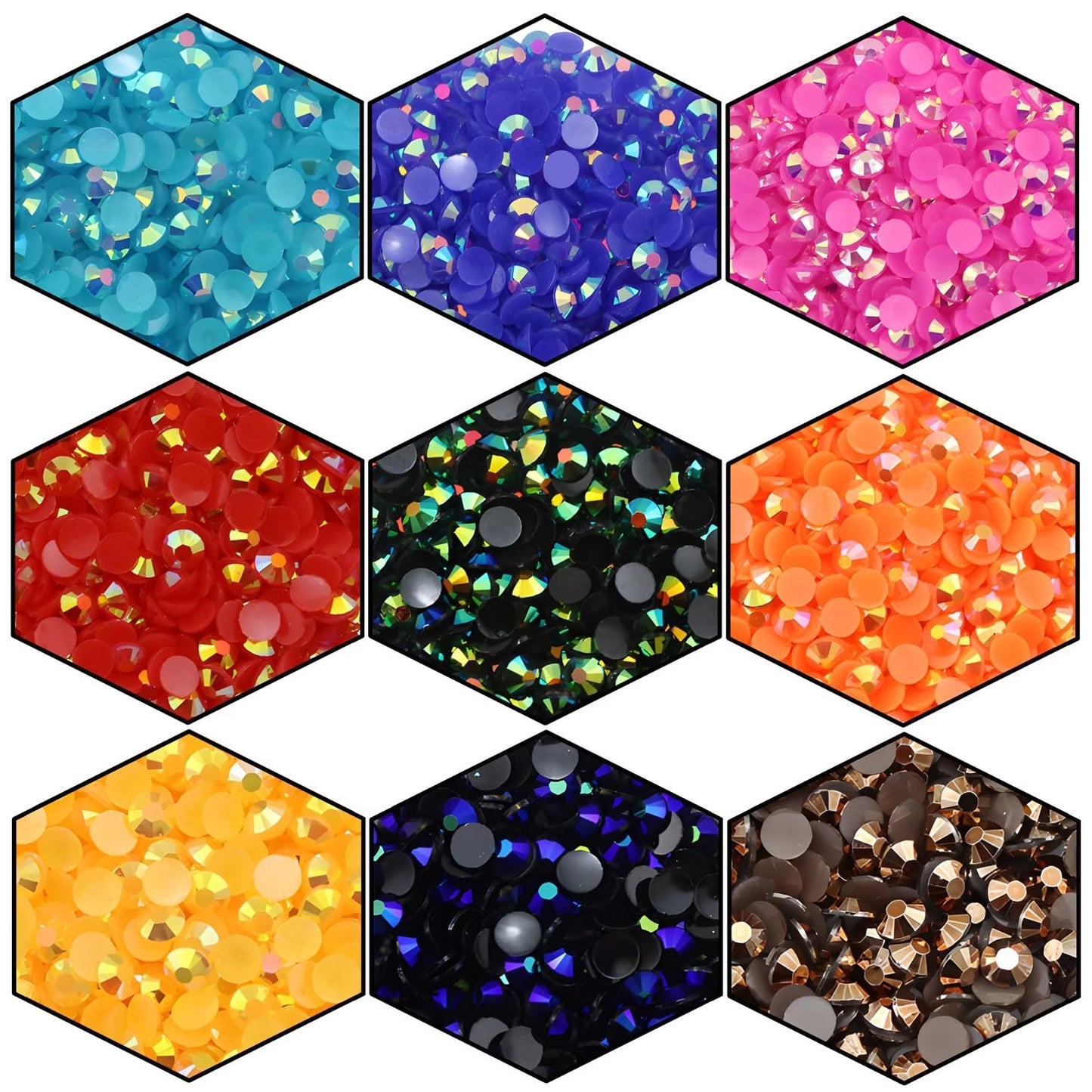 720 Pcs SS30 6mm Flatback Rhinestones for Nails Art Crafts Glitter Round Shine Gems AB Crystals DIY Clothes Shoes （White AB）