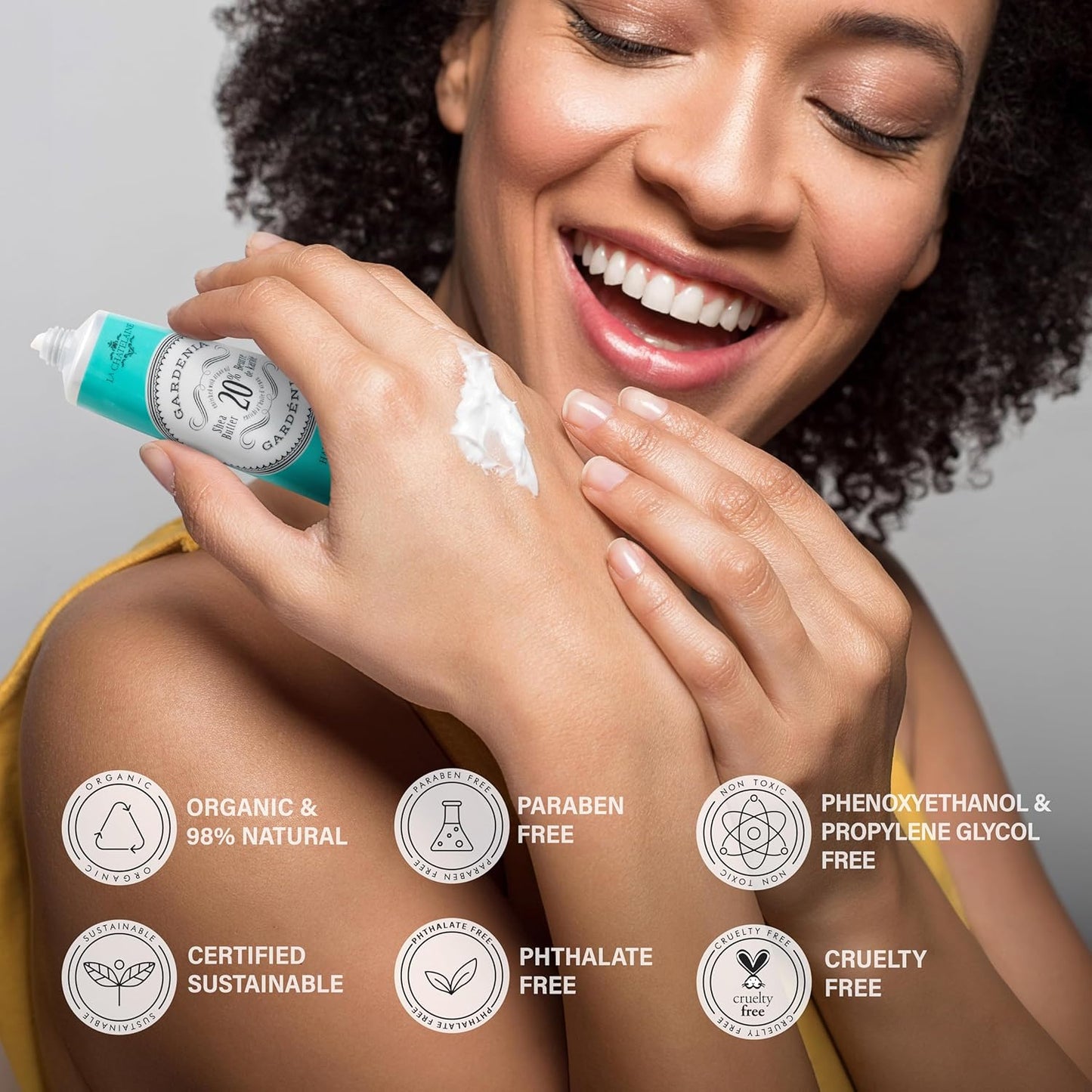 La Chatelaine Hand Cream Trio Tin Gift Set, Natural Hand Lotion, Made in France with 20% Organic Shea Butter, Moisturizing (Gardenia, White Grapefruit, Citrus Fizz) 3 x 1 fl.