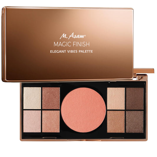 M. Asam Magic Finish Elegant Vibes Palette (8 x 0.03 oz + 1x 0.14g) - Eye Shadow Palette, 8 Harmonizing Eyeshadow Shades & Blush, High Color Payoff, Satin-touch Texture, Enriched With Vitamin E