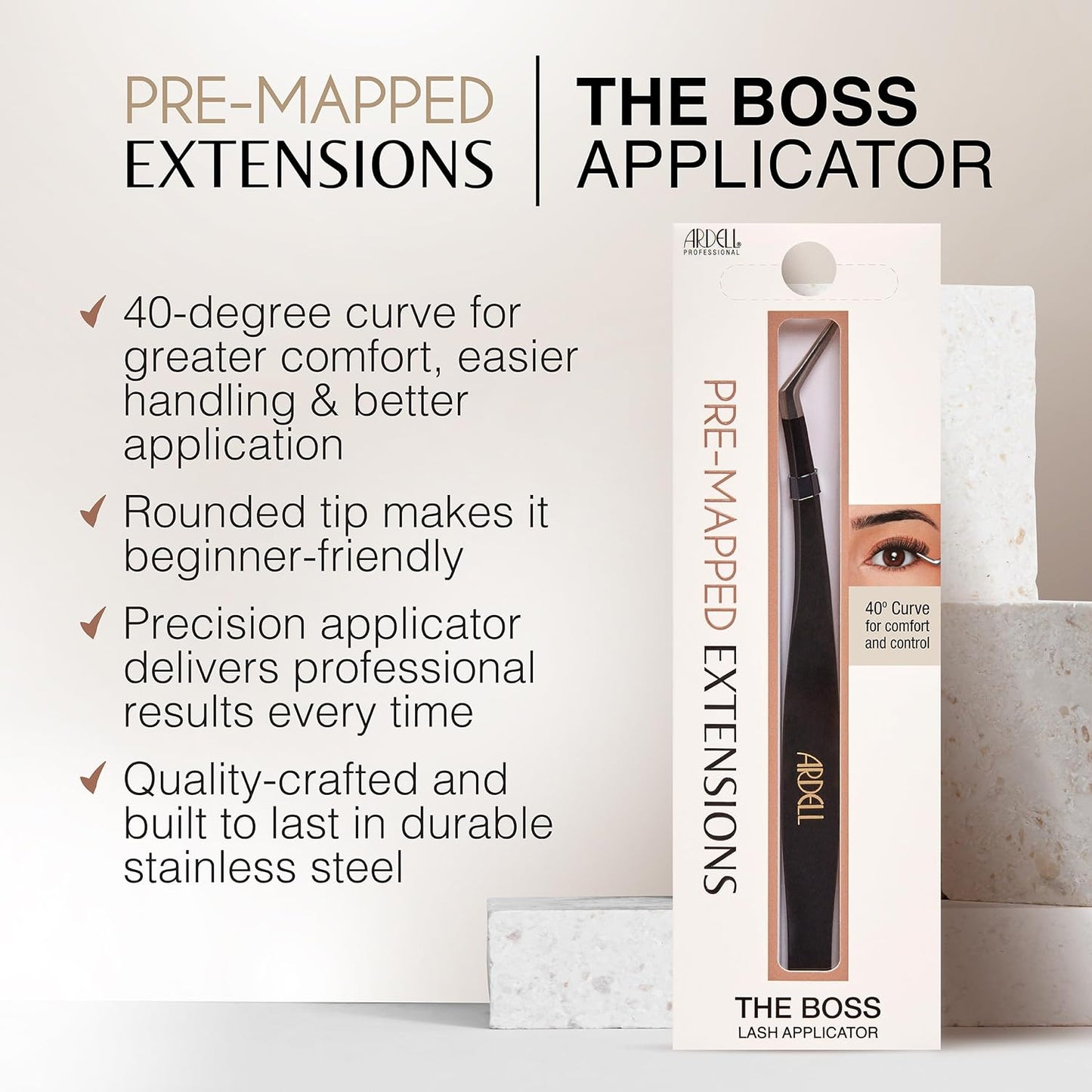 Ardell Pre-Mapped Eyelash Extensions Kit - False Lashes Wispy, Reusable Segmented Lash Strips, Long-Lasting with Lash Glue and Remover, 4 pack