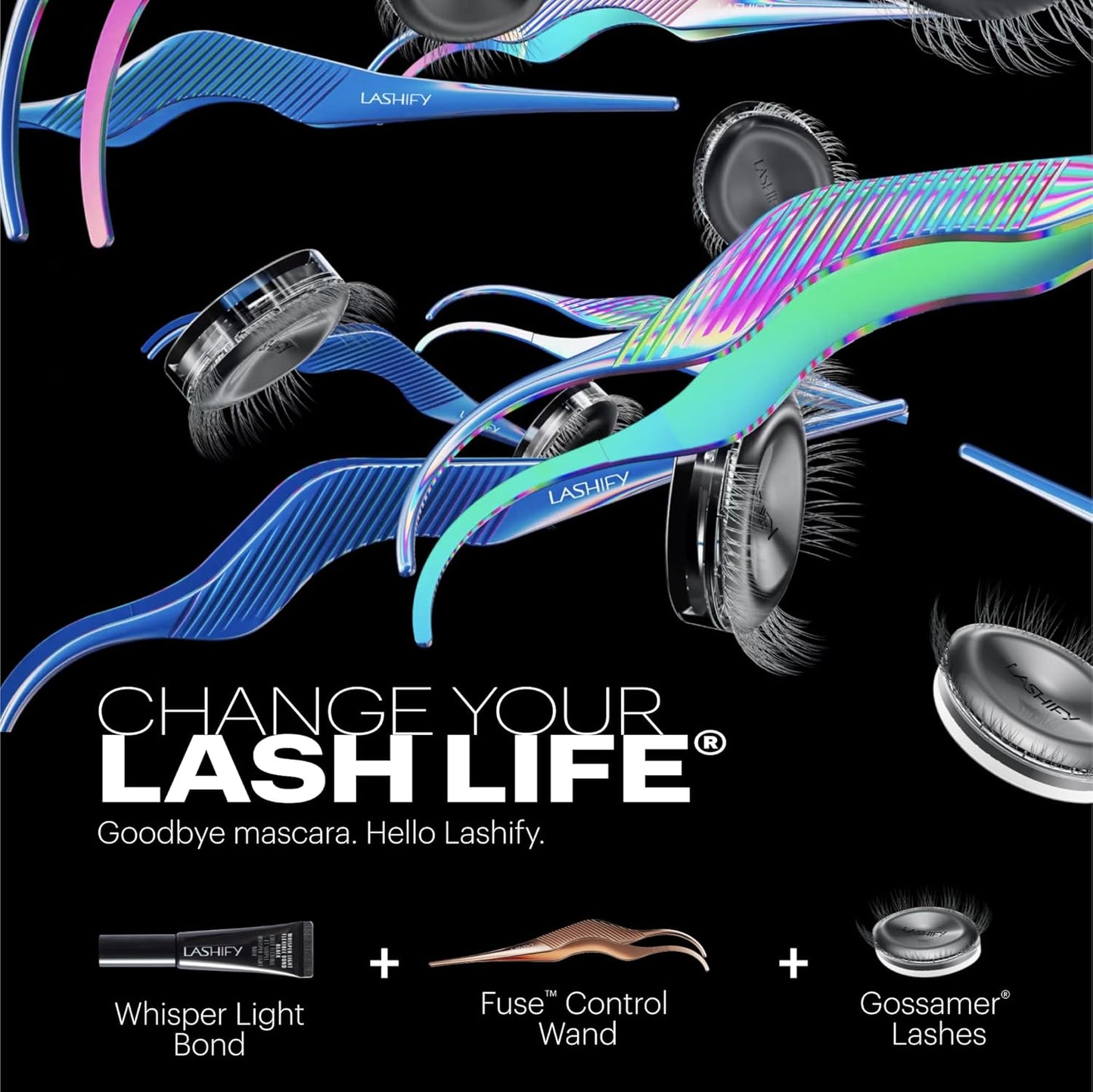 Lashify Melt Away Extra Gentle Dual-Phase Eye Makeup and Bond Remover, 80ml bottle