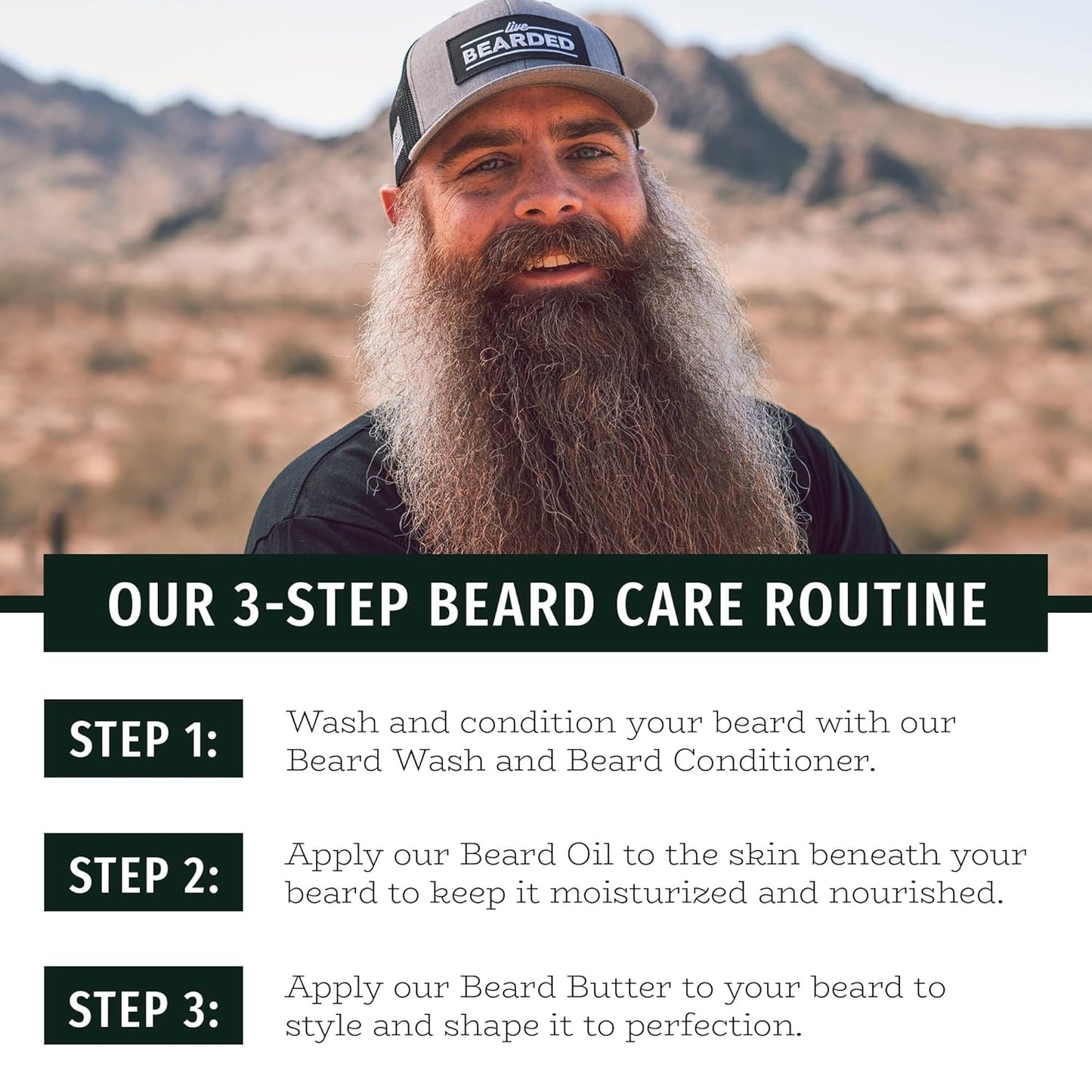 Live Bearded Beard Conditioner, 8 fl oz - Strengthens and Softens Facial Hair - Made in the USA - All-Natural Ingredients with Biotin, Caffeine | Legend Scent - Sandalwood, Vanilla