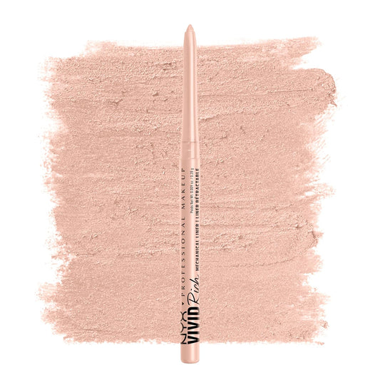 NYX PROFESSIONAL MAKEUP Mechanical Eye Pencil, Vivid Rich Mechanical, Creamy Retractable Eyeliner - Quartz Queen, White Eyeliner