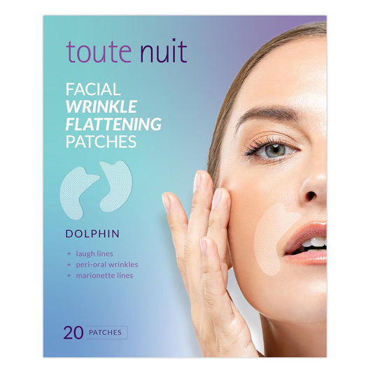 Toute Nuit Wrinkle Patches – Dolphin – Face Tape for Around the Mouth – Hypoallergenic Anti Wrinkle Patches – 20 Count, Made in USA