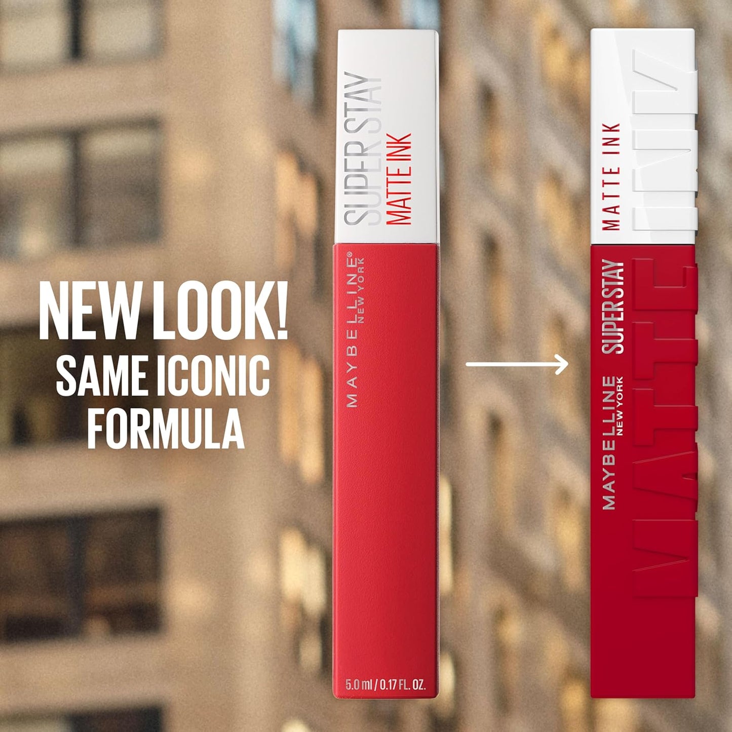 Maybelline Super Stay Matte Ink Liquid Lipstick Makeup, Long Lasting High Impact Color, Up to 16H Wear, Innovator, Cardinal Red, 1 Count, Packaging May Vary