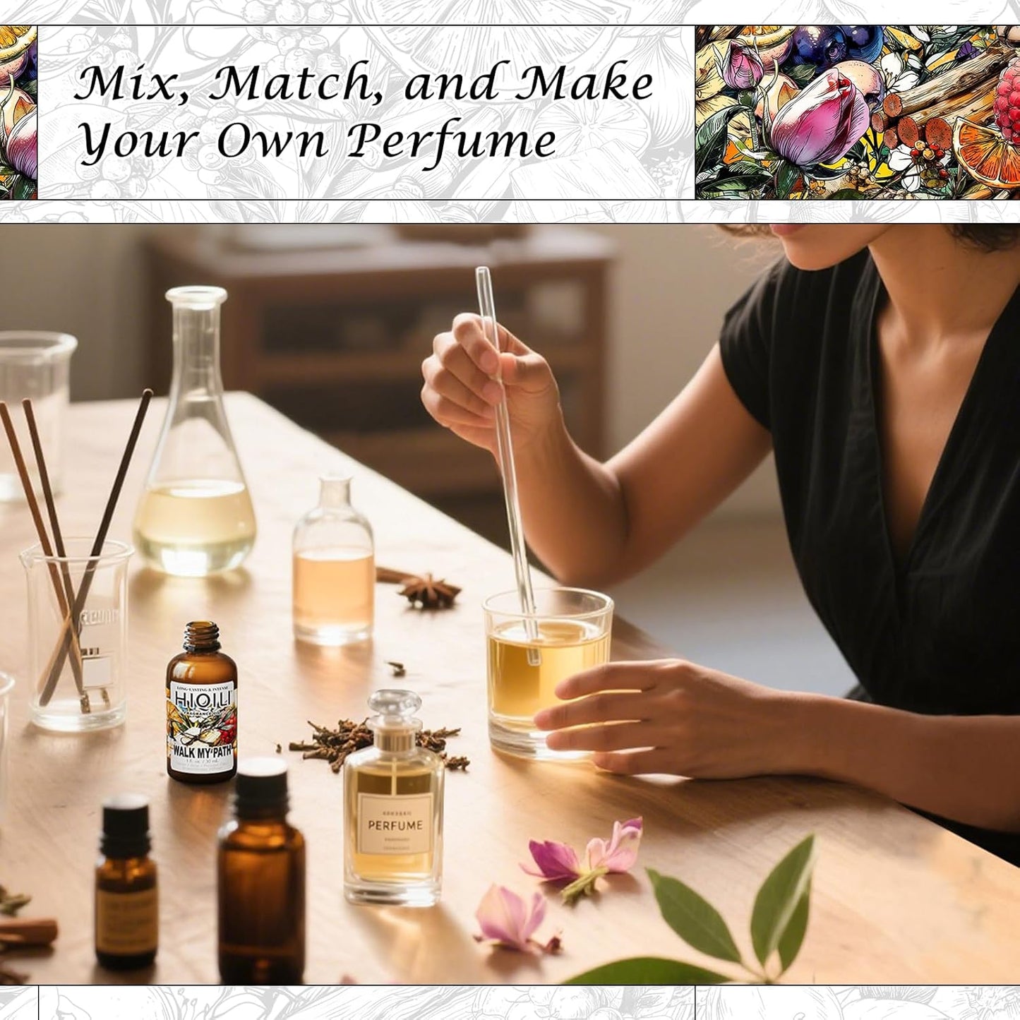 HIQILI Wild Strawberry & Parsley Fragrance Oil for Candle Making, Inspired by J-M.Lone Wild-Straw & Psley, Fresh Soap Scents, DIY Body Spray & Perfume for Women - 1 Fl Oz