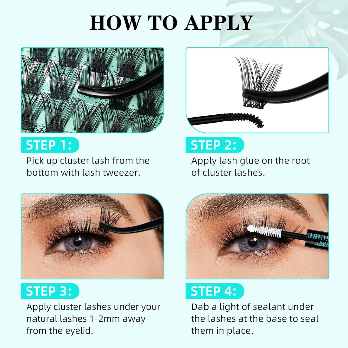 Lash Clusters Wet Look 168Pcs Eyelash Cluster Ultra-Thin Lash Band Eyelashes Extensions Spiky Anime Wide Span Lashes(Hollyhock,D-16mm)