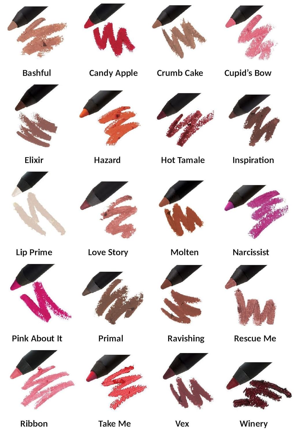Jolie Waterproof Ultimate Lip Liner Pencil - CANDY APPLE (a real red)