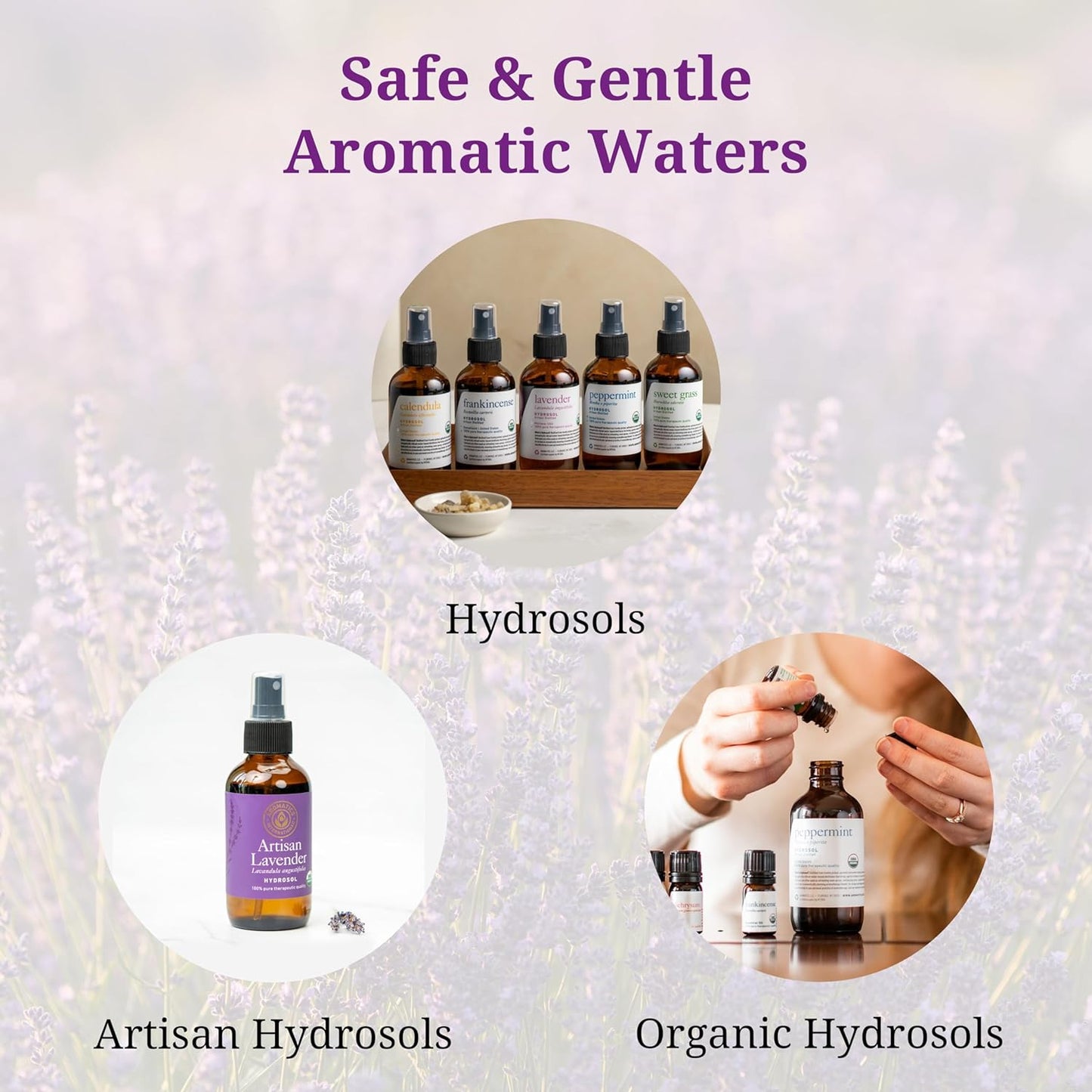 Aromatics International Lemon Balm Hydrosol 100ml | Fresh Aromatic Spray for Daily Use