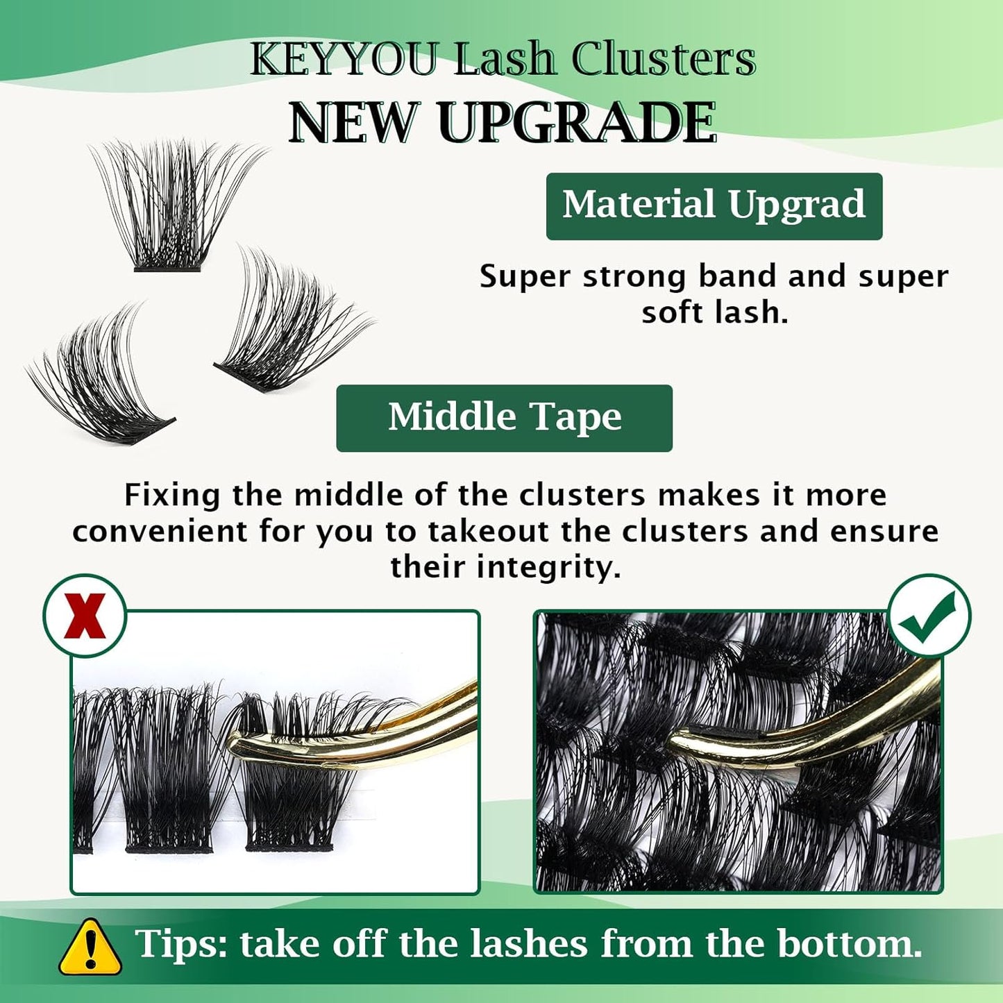 Lash Clusters,96 Pcs Cluster Lashes D Curl 12mm DIY Lash Extensions Eyelash Clusters,KEYYOU Volume Wispy Individual Lashes Soft&Comfortable Easy DIY at Home(Y04,D-12mm)