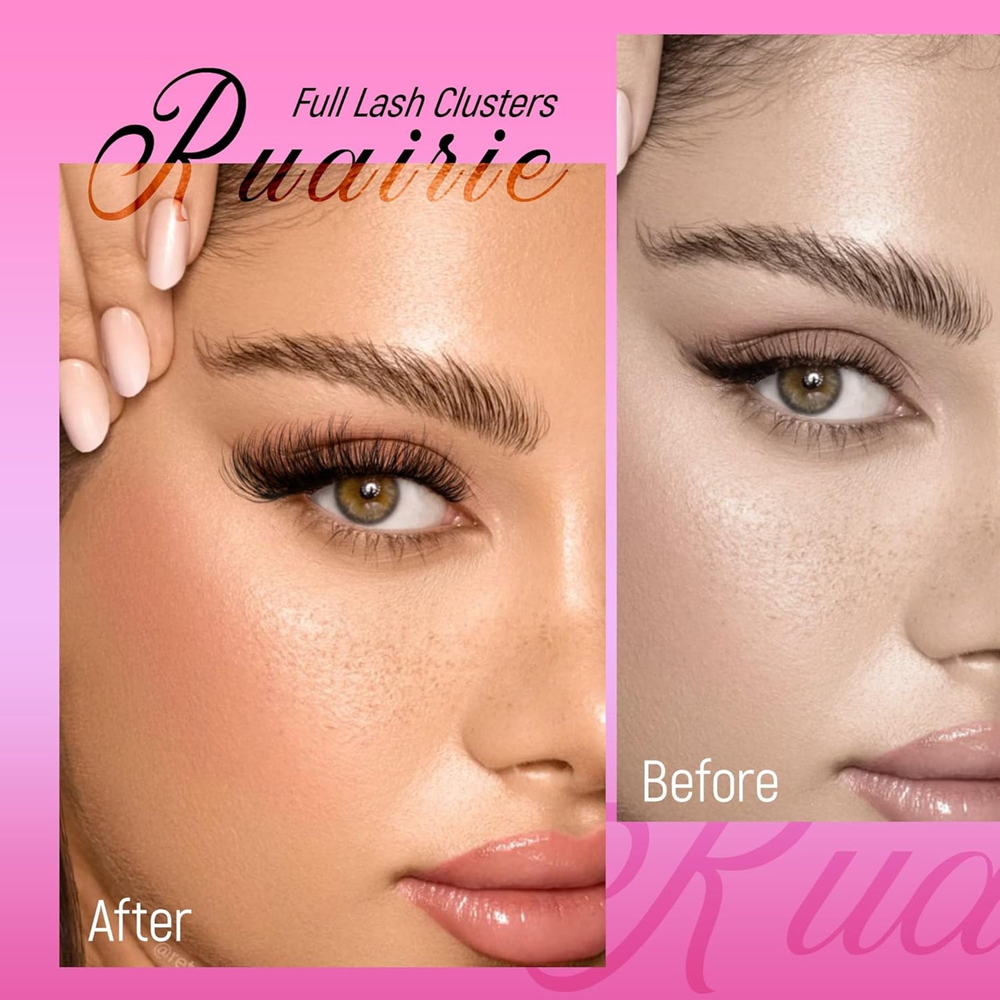 Ruairie Lash Clusters Wispy Eyelash Cluster Eyelash Extensions 154pcs Full Volume Cluster Lashes 8-16MM D-Curly Individual Lashes DIY Lash Extensions Natural Eye Lash Clusters