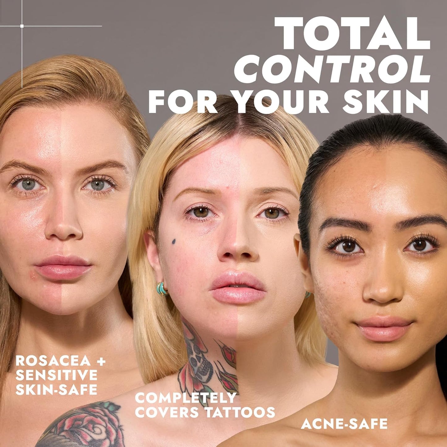 COVER FX Total Cover Cream Foundation - Shade R1 - Buildable Coverage - Natural Finish - Oil-Free - Sweat-Proof