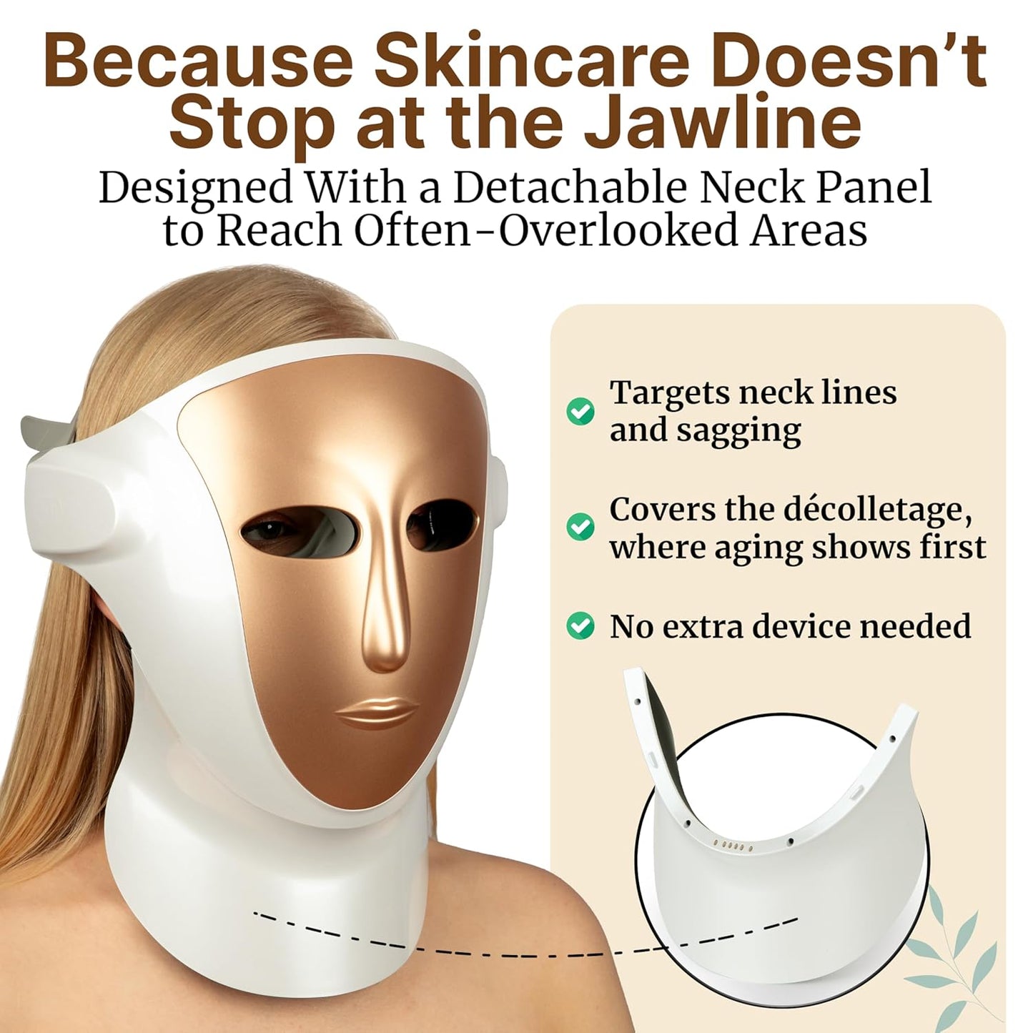 Red Light Mask for Face & Neck – Lightweight LED Face Mask 1.2 lbs with Eye Holes, Adjustable Straps, and Advanced LED Technology Red Light Face Mask