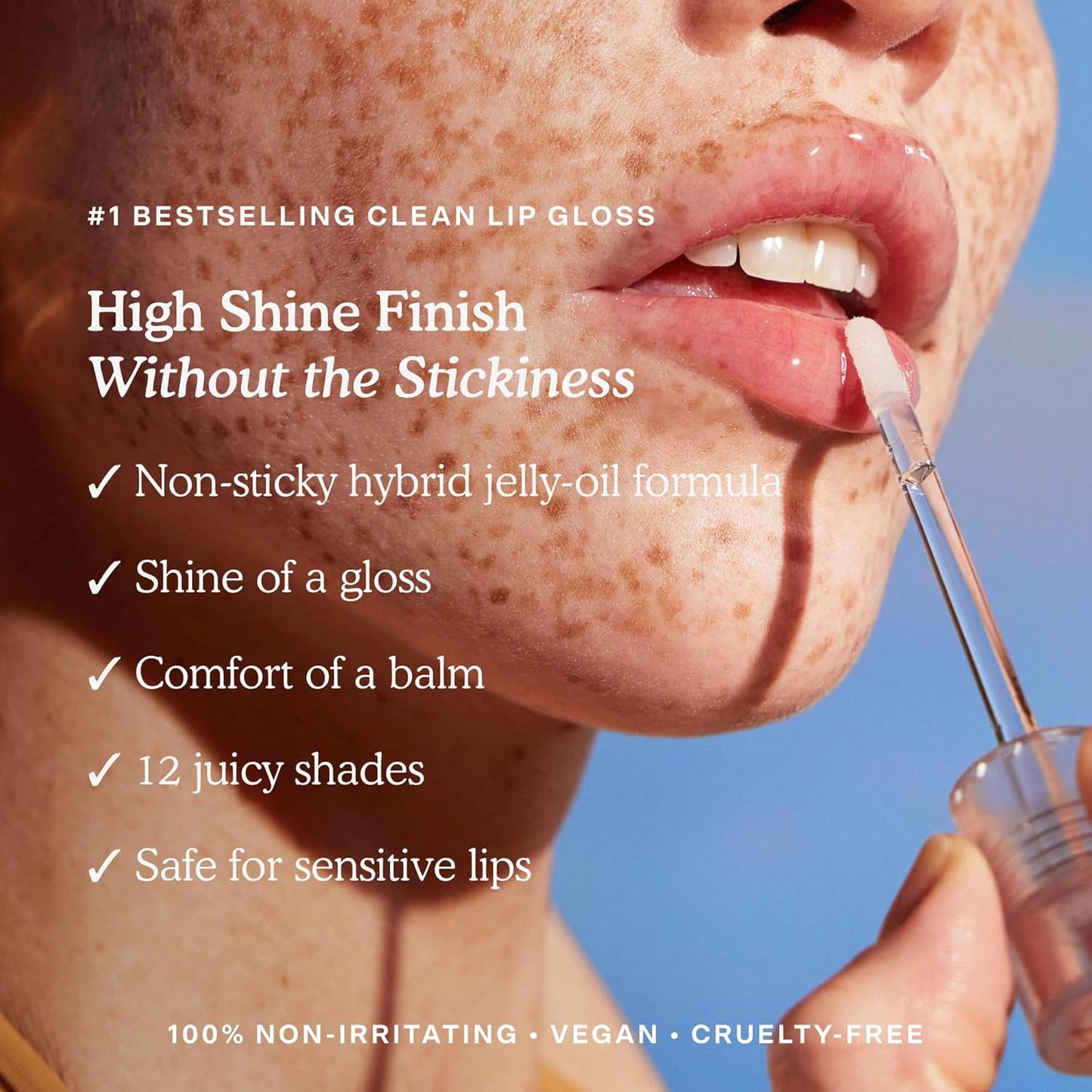 Tower 28 ShineOn Milky Lip Jelly, ALMOND, Non-Sticky, Hydrating Vegan Lip Gloss in Milky Chocolate, Apricot and Raspberry Seed Oil, Moisturizing, Clean, Cruelty Free