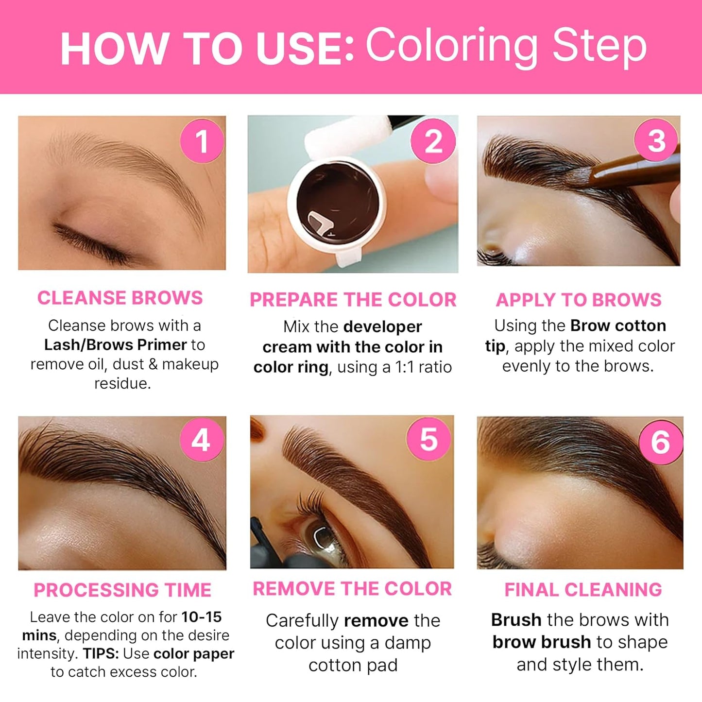 Korean At Home Eye Lash Lift and Tint Kit Professional Brow Lamination and Tint Kit Eye Lash Tint Kit Black Eye Brow Tint Kit