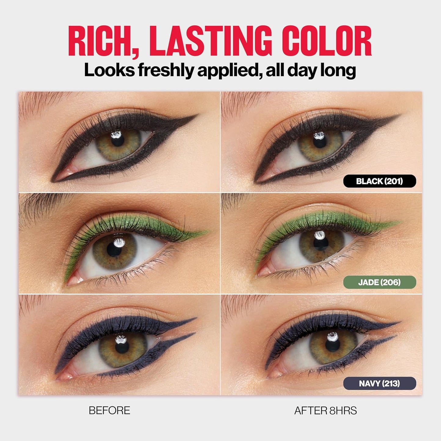 Revlon ColorStay Pencil Waterproof Eyeliner, Smudge-Proof, Eye Makeup with Built-In Sharpener, 206 Jade, 0.01 oz