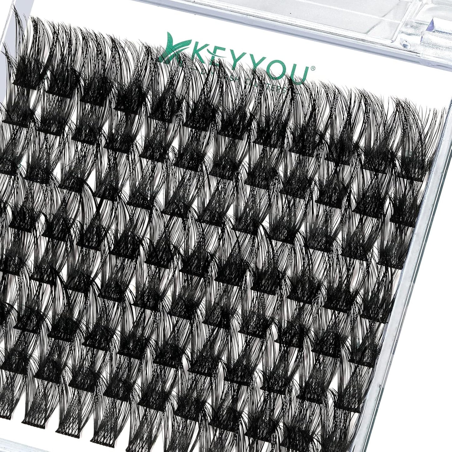 Lash Clusters 96pcs Individual Lashes Y01 D Curl 18mm Cluster Lashes KEYYOU Volume Wispy Lash Extension Soft&Comfortable Easy DIY at Home(Y01,D-18mm)