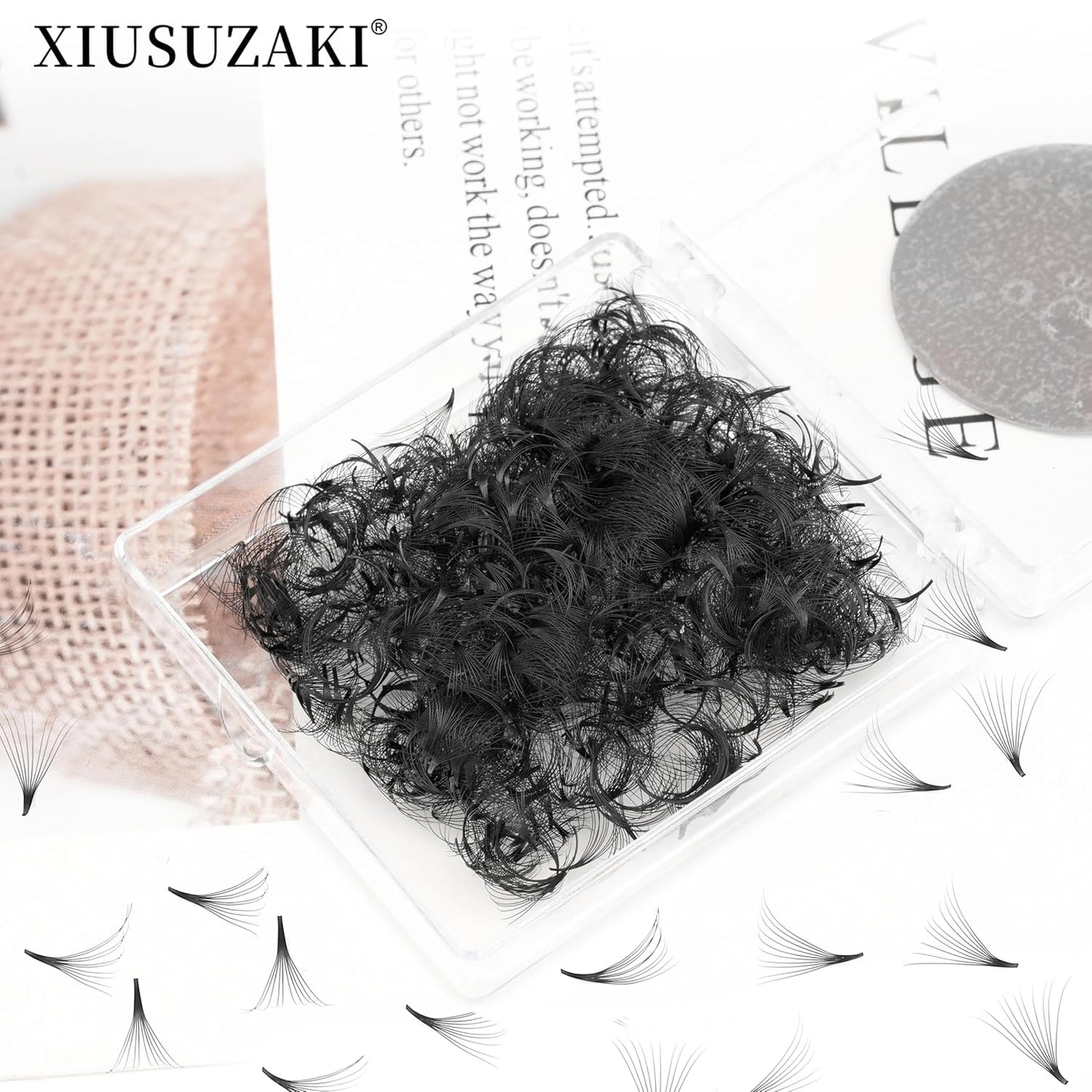 Premade Eyelash Extensions 600 Fans 6D Volume Lash Extensions 0.07 Thickness D Curl Mix 8-15mm Fluffy Soft Loose Fan