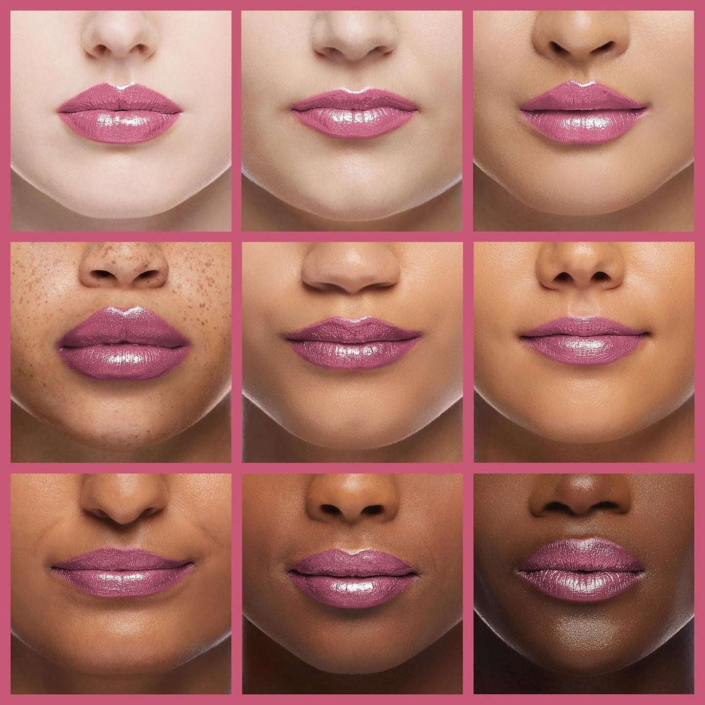 Oulac Pink Lipstick for Women with Metallic 3D Shine Lightweight Hydrating Formula, High Impact Lip Color, Vegan Beauty, Full Coverage Lip Makeup, Christmas Gifts for Women, Hip & Hippie(11)