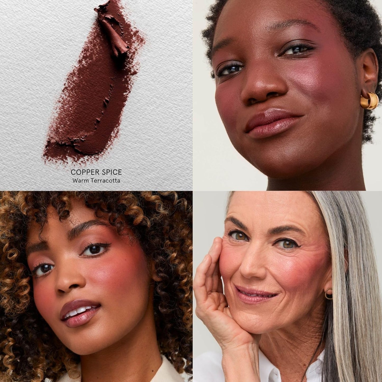 SOSHE Beauty - Blurring Pillow Blush | Featherlight, Cushiony, Cream to Powder Formula | Squalane, Cucumber Seed Extract, Ashwagandha Root | Vegan, Clean, Cruelty-Free (Copper Spice, Warm Terracotta)